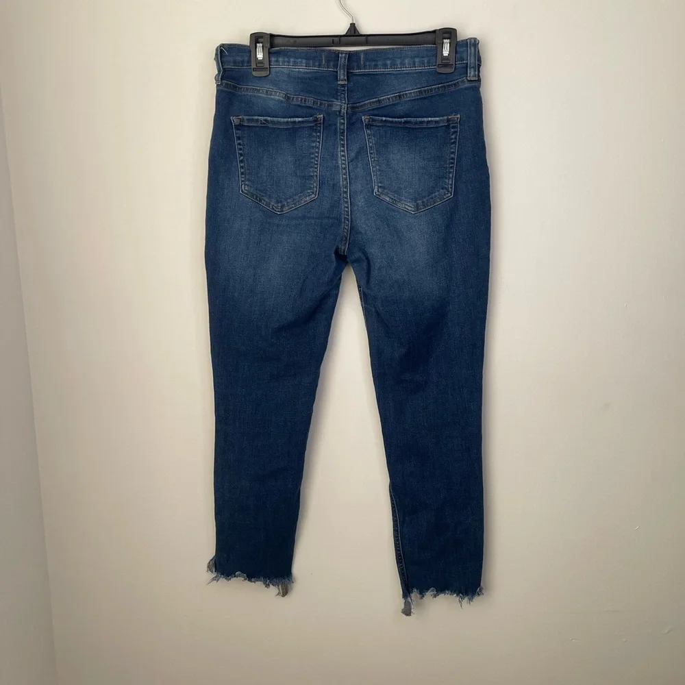 Free People high rise Blue Cropped Jeans size W29 - Picture 7 of 7